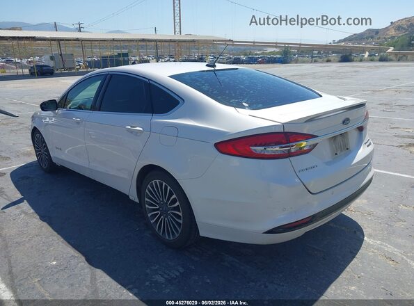 3FA6P0RU6JR143344 2018 FORD FUSION HYBRID White Հետևի ձախ
