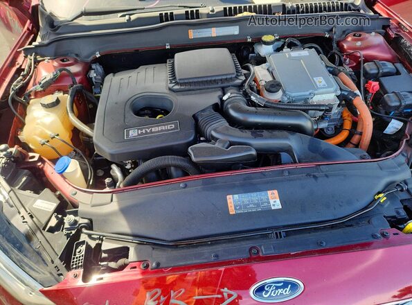 3FA6P0RU6KR148786 2019 FORD FUSION Red Vista interior trasera