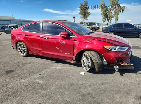3FA6P0RU6KR148786 2019 FORD FUSION Red Delantero derecho