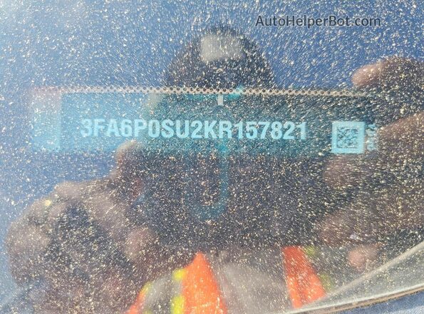 3FA6P0SU2KR157821 2019 FORD FUSION White Widok naklejki z numerem VIN