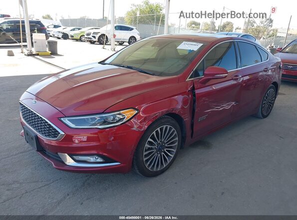 3FA6P0SU8HR329343 2017 FORD FUSION ENERGI Burgundy Vista tres cuartos delantera izquierda