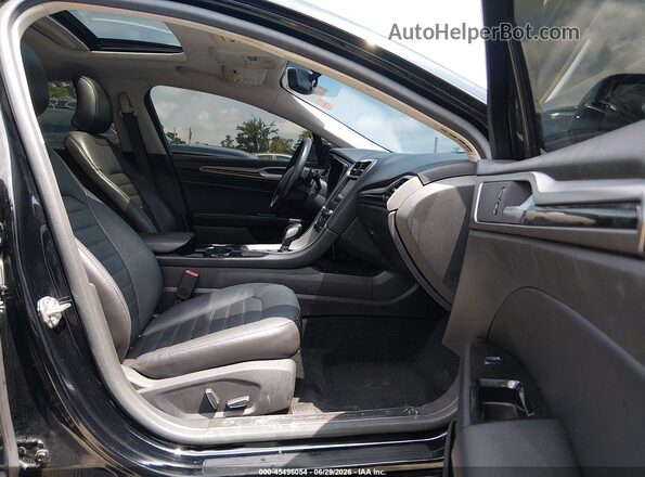 3FA6P0T91GR181626 2016 FORD FUSION Black Widok wnętrza z przodu