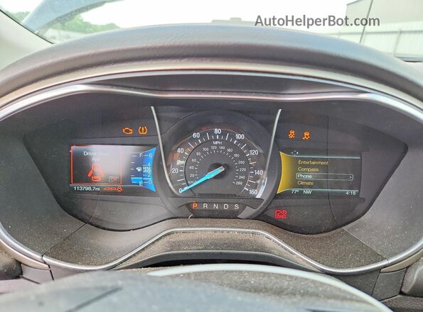 3FA6P0T92GR299782 2016 FORD FUSION Black Սարքավորումների վահանակի տեսք
