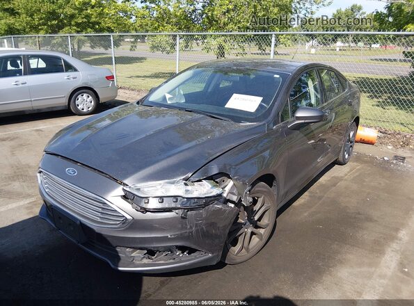 3FA6P0T92JR182923 2018 FORD FUSION Gray Front left