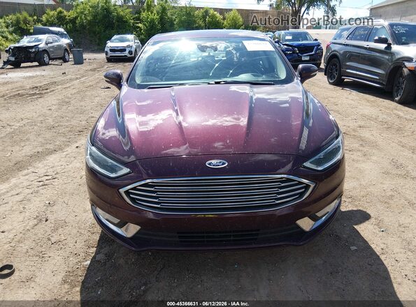 3FA6P0T94HR302909 2017 FORD FUSION Burgundy Вид задньої частини салону