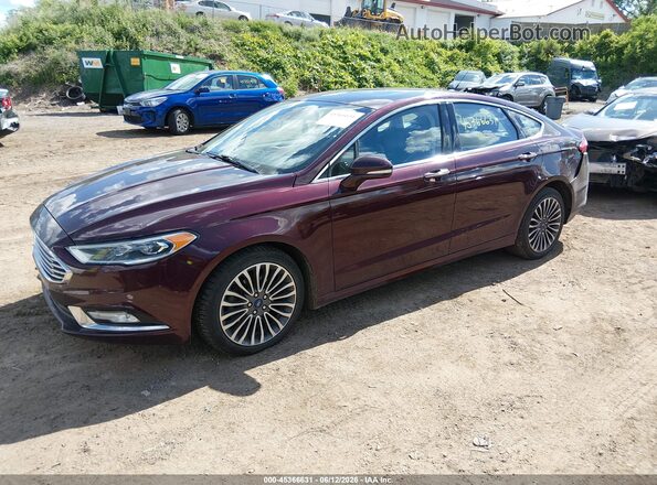 3FA6P0T94HR302909 2017 FORD FUSION Burgundy Передня ліва чверть
