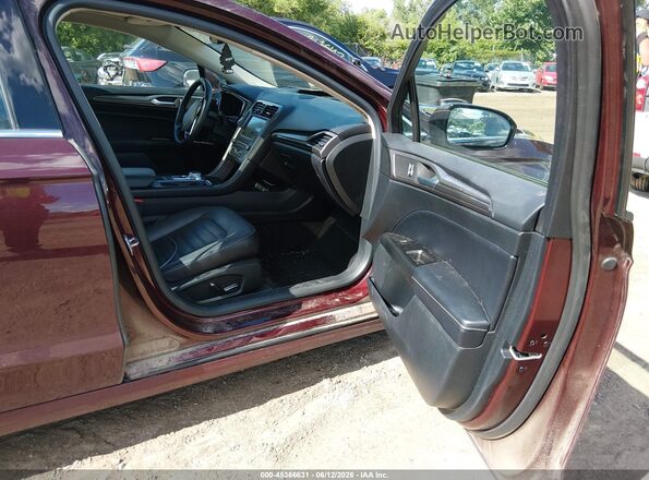 3FA6P0T94HR302909 2017 FORD FUSION Burgundy Вид салону спереду
