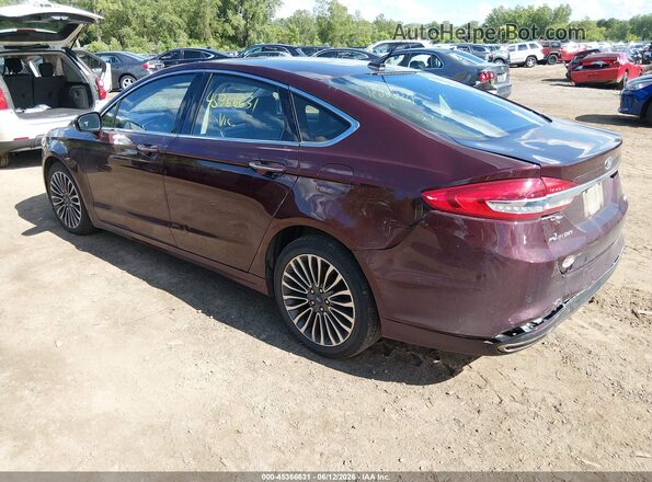 3FA6P0T94HR302909 2017 FORD FUSION Burgundy Задня ліва чверть