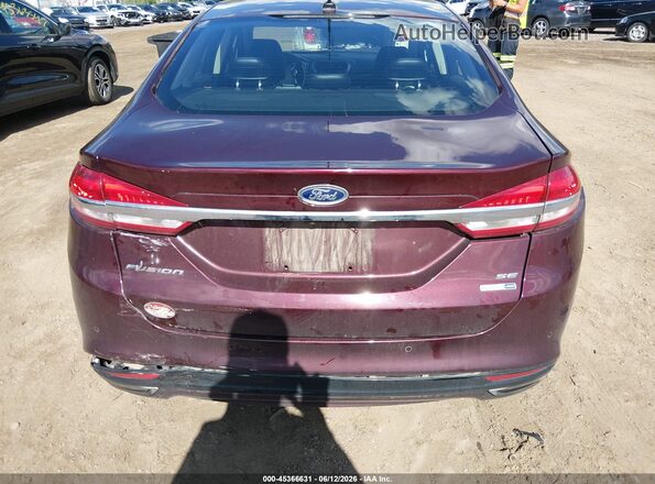3FA6P0T94HR302909 2017 FORD FUSION Burgundy 