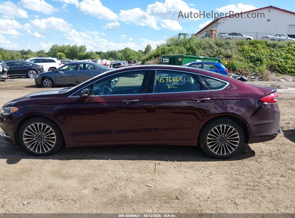 3FA6P0T94HR302909 2017 FORD FUSION Burgundy 