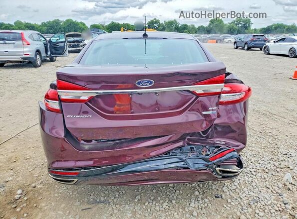 3FA6P0T94HR310850 2017 FORD FUSION Темно-бордовый Вид сзади