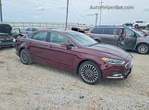 3FA6P0T94HR310850 2017 FORD FUSION Темно-бордовый Передняя правая четверть