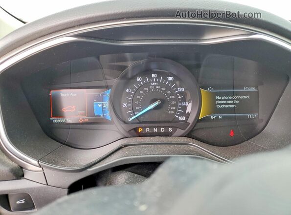 3FA6P0T96LR202349 2020 FORD FUSION White Вид щитка приладів