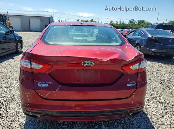 3FA6P0T99GR310129 2016 FORD FUSION Red Vista trasera