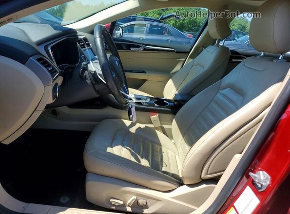 3FA6P0T99GR310129 2016 FORD FUSION Red Vista interior delantera