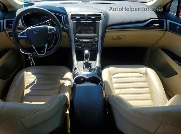 3FA6P0T99GR310129 2016 FORD FUSION Red Vista del salpicadero