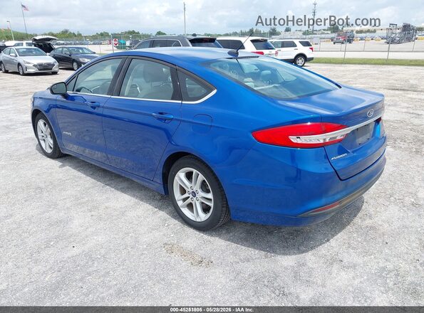3FA6P0UU0JR235850 2018 FORD FUSION HYBRID Blue უკანა მარცხენა