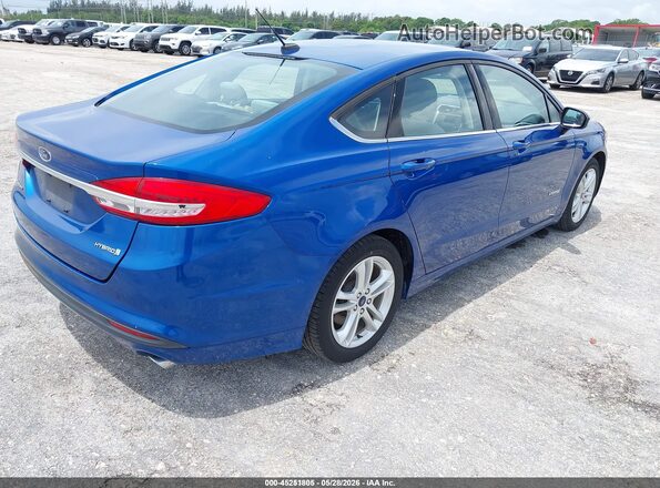3FA6P0UU0JR235850 2018 FORD FUSION HYBRID Blue უკანა მარჯვენა