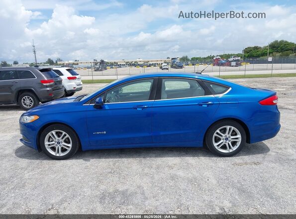 3FA6P0UU0JR235850 2018 FORD FUSION HYBRID Blue სალონის 360-გრადუსიანი ხედი