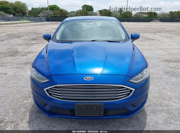 3FA6P0UU0JR235850 2018 FORD FUSION HYBRID Blue ხელსაწყოთა პანელის ხედი