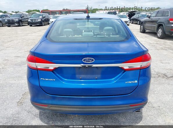 3FA6P0UU0JR235850 2018 FORD FUSION HYBRID Blue 