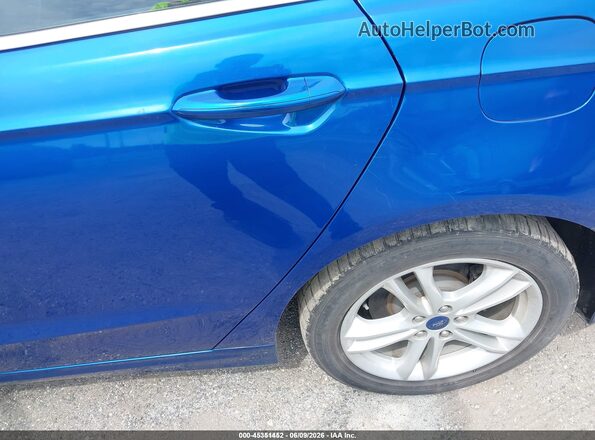 3FA6P0UU1JR281946 2018 FORD FUSION HYBRID Blue Вид щитка приладів