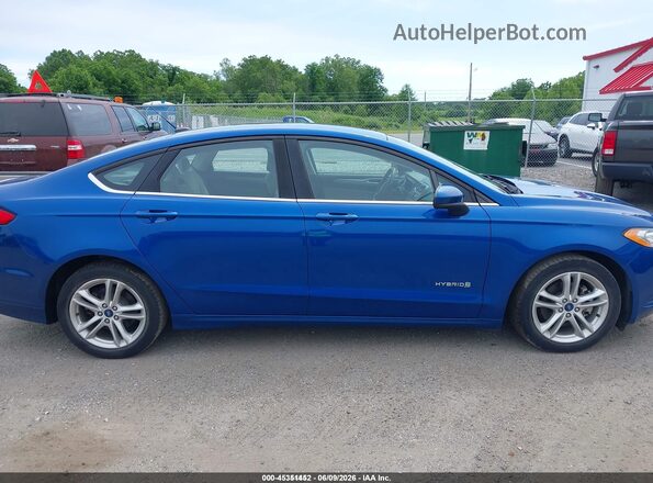 3FA6P0UU1JR281946 2018 FORD FUSION HYBRID Blue 