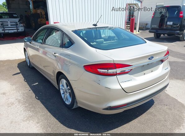 3FA6P0UU2JR100272 2018 FORD FUSION HYBRID Gold Հետևի ձախ