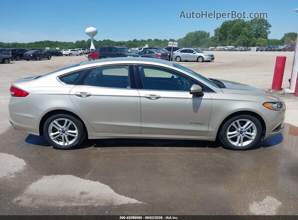 3FA6P0UU2JR100272 2018 FORD FUSION HYBRID Gold 