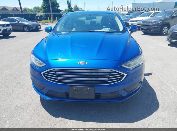 3FA6P0UU2JR100479 2018 FORD FUSION HYBRID Blue Widok zestawu wskaźników
