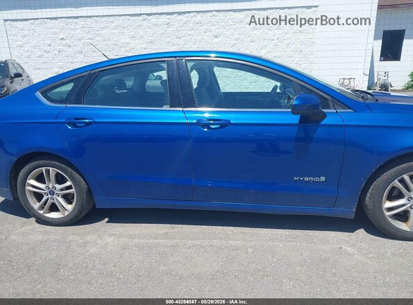 3FA6P0UU2JR100479 2018 FORD FUSION HYBRID Blue Widok wnętrza z tyłu
