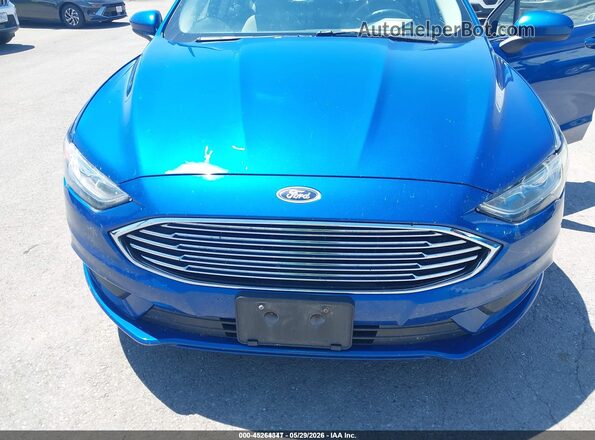 3FA6P0UU2JR100479 2018 FORD FUSION HYBRID Blue Widok z przodu
