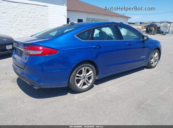 3FA6P0UU2JR100479 2018 FORD FUSION HYBRID Blue Tył prawy