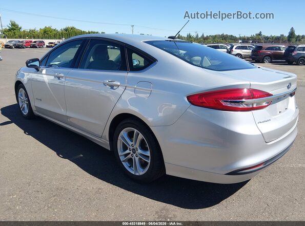 3FA6P0UU2JR141890 2018 FORD FUSION HYBRID Silver 