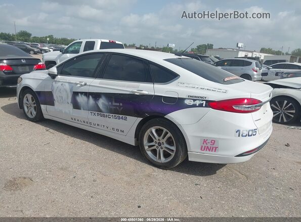 3FA6P0UU2JR166790 2018 FORD FUSION HYBRID White Trasero izquierdo