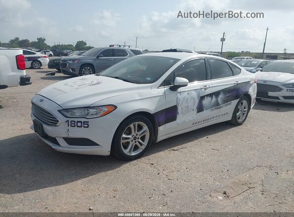 3FA6P0UU2JR166790 2018 FORD FUSION HYBRID White Vista tres cuartos delantera izquierda