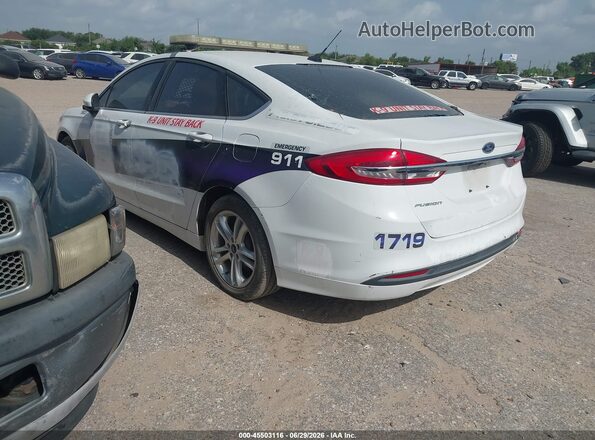 3FA6P0UU2JR180527 2018 FORD FUSION HYBRID White Rear left