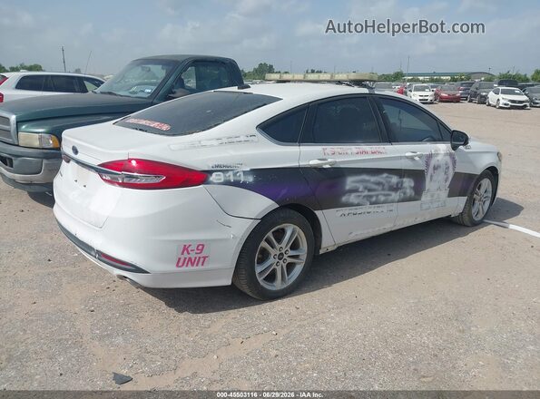 3FA6P0UU2JR180527 2018 FORD FUSION HYBRID White Rear right