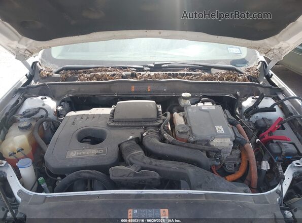 3FA6P0UU2JR180527 2018 FORD FUSION HYBRID White Rear view