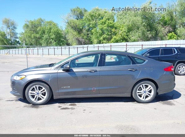 3FA6P0UU2JR198381 2018 FORD FUSION HYBRID Gray 