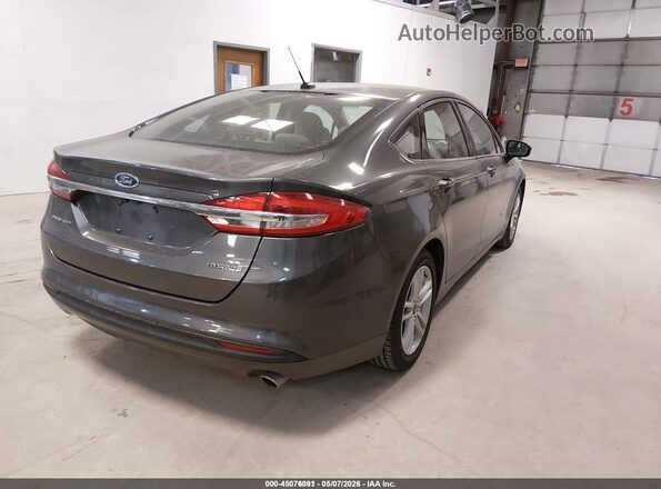 3FA6P0UU2JR271460 2018 FORD FUSION HYBRID Gray Trasero derecho