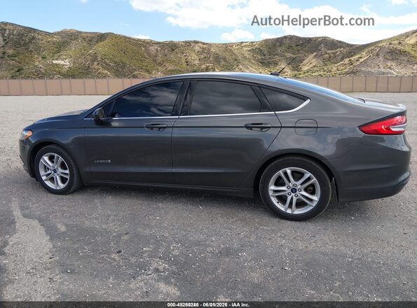 3FA6P0UU2JR271569 2018 FORD FUSION HYBRID Gray 