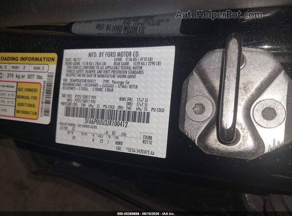 3FA6P0UU3JR100412 2018 FORD FUSION HYBRID Black ძრავის განყოფილების ხედი