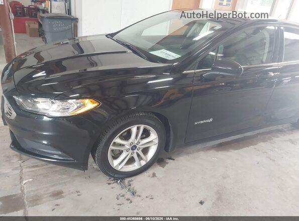 3FA6P0UU3JR100412 2018 FORD FUSION HYBRID Black წინა მარცხენა ხედი სამი მეოთხედიდან