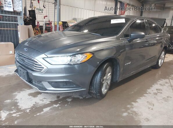 3FA6P0UU3JR261634 2018 FORD FUSION HYBRID Gray Առջևի ձախ երեք քառորդ տեսարան