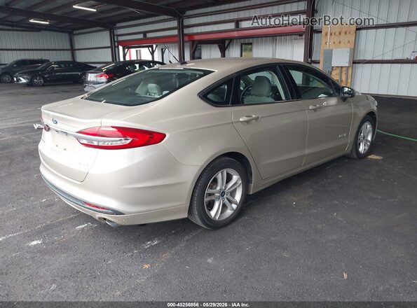 3FA6P0UU3JR273752 2018 FORD FUSION HYBRID Gold Rear right