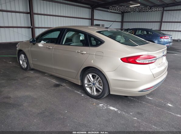 3FA6P0UU3JR273752 2018 FORD FUSION HYBRID Gold Rear left