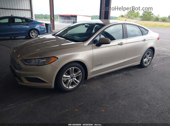3FA6P0UU3JR273752 2018 FORD FUSION HYBRID Gold Front left