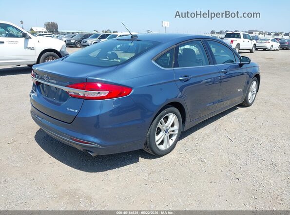 3FA6P0UU4JR212748 2018 FORD FUSION HYBRID Blue 