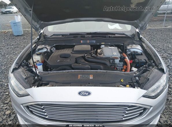 3FA6P0UU4JR243563 2018 FORD FUSION HYBRID Серебряный Вид сзади